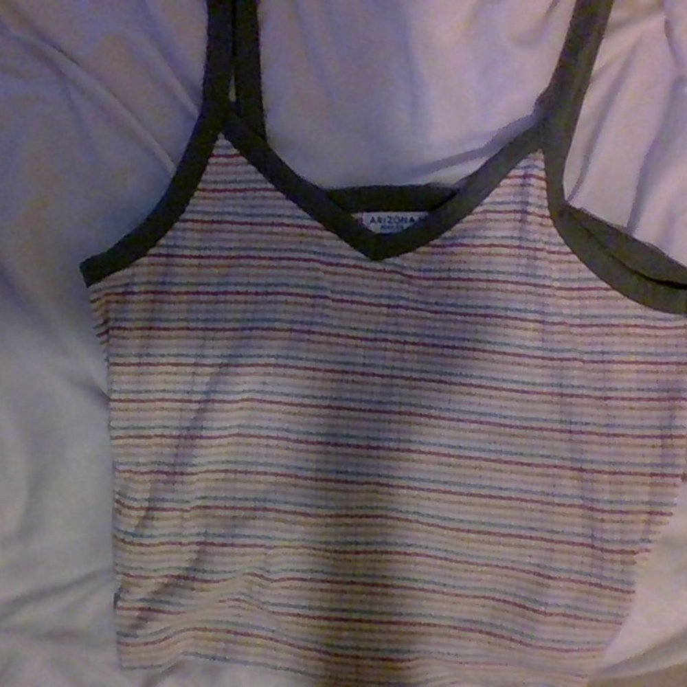 Jc Penny-Arizona Juniors Striped Cropped Tank